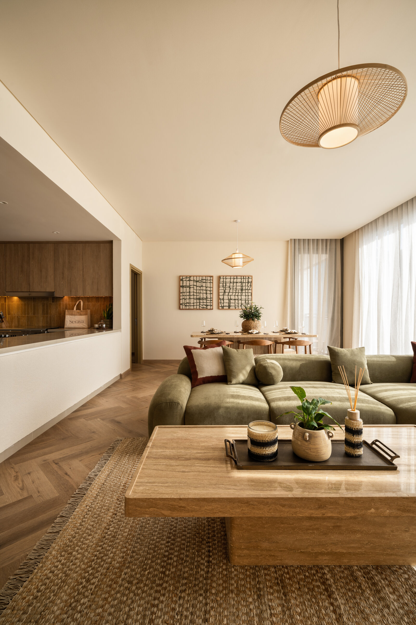 Solace Coffee Table in Calacatta Viola at Seraya Residence 32